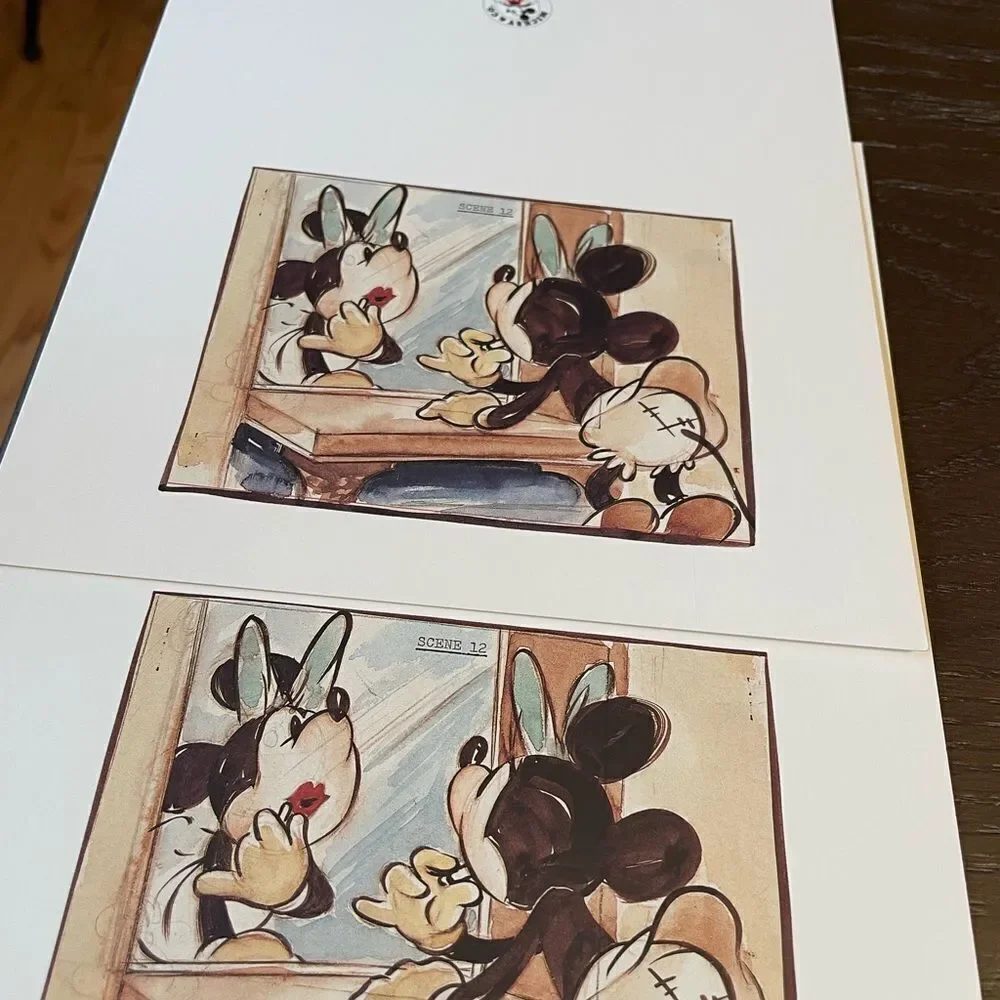 The Art Group Mickey & Co Vintage Foldable Disney Mickey Pluto Minnie Cards